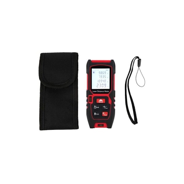 Digital laser afstandsmåler, 80m digital laser meter, måling af længde/zone/volumen/Pythagoras' læresætning med LCD-baggrundsbelysning, IP54