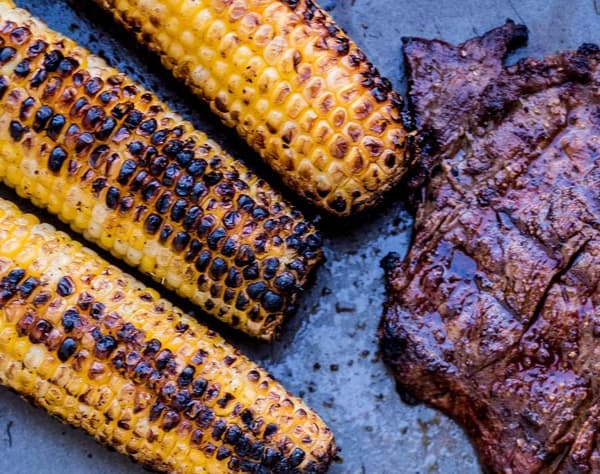 Grillgaffel i rustfritt stål med treskaft (13\")