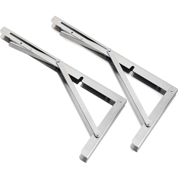 Foldbar firkant 250 mm, foldbar konsolstøtte i rustfrit stål, firkant til tapet