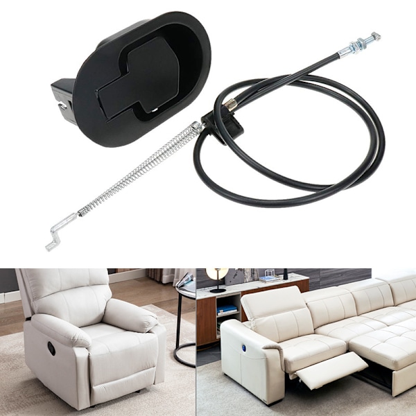 Recliner Reservedel, Sort Metal Træk-Ud Recliner Håndtag med Kabel