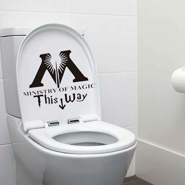 WC-tarrat, hauska tee-se-itse seinätarra WC:hen, humoristinen seinätarra, Taikaministeriö, Kylpyhuone, Salonkisisustus 20x20cm
