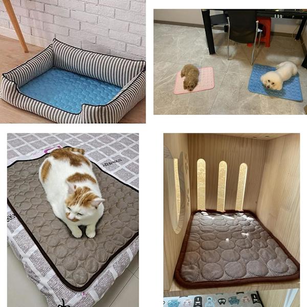 40*30cm Koiran viilentävä peitto, itsestään viilentävä alusta koirille ja kissoille, koiran viilentävä alusta valmistettu jääsilkistä, pestävä viilentävä alusta harmaa