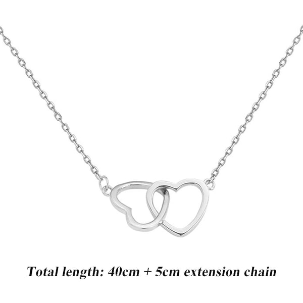 Personligt halsband för kvinnor, hjärtformat hänge, ingår till din dotter och din mamma. Födelsedag, jul, mors dag, alla hjärtans dag
