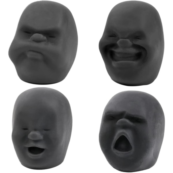 4 st Stressboll för mänskligt ansikte Rolig dekompressionsboll för mänskligt ansikte A