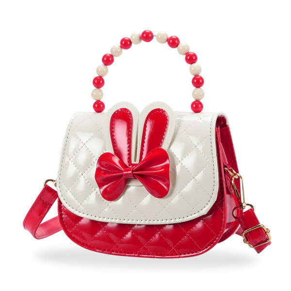 Beads mulepose til små piger (rød), sød skuldertaske, lille P