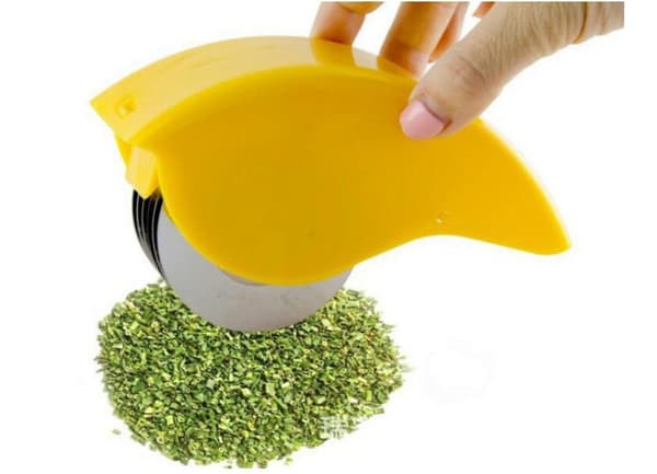 Gul 1 stk. Rustfrit Stål Rustfrit Roterende Slicer Chopper Grøntsag Køkkenredskab