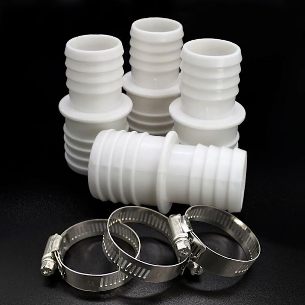 4 x rørforbindelser, swimmingpool adapter sæt med 8 slangeadapter halskæder (32 mm til 38 mm i diameter)