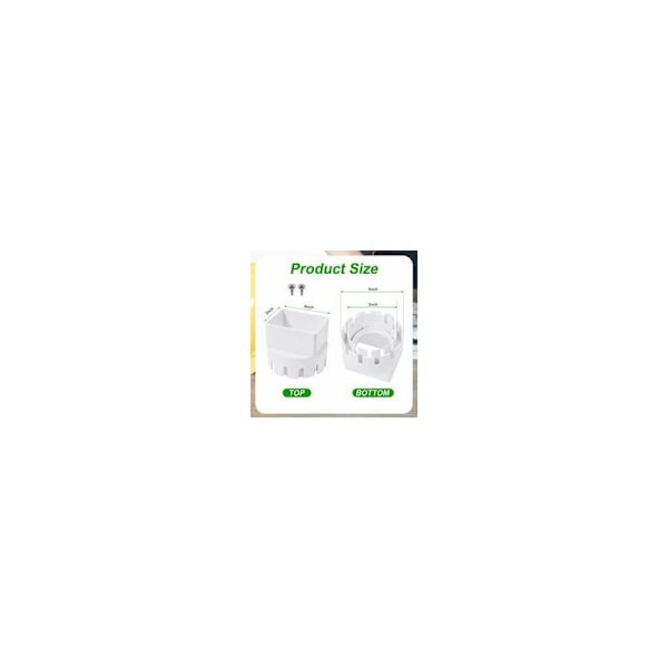 Nedløpsrøradapter, plast nedløpsrøradapter for takrenneredløpsrør (egnet for avløp på 7,6 x 10,2 cm)