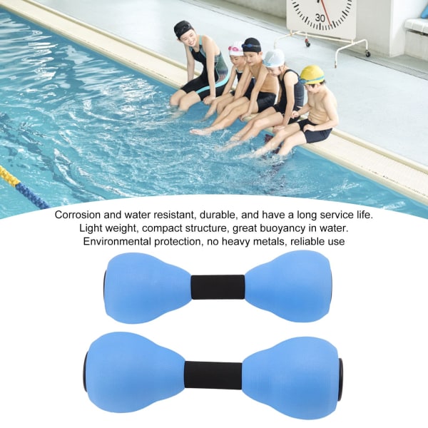 2-pack träningshantlar, tillbehör till vattengymnastikutrustning EVA Aqua Flytande liten hantel Vattengymnastikgrepp för vattengymnastikpool