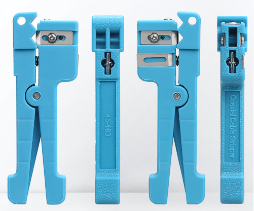 Wire Stripping Tool, 45-163 45-162 Fiber Optic Sheath Stripper Koaksialkabel Stripping Stripper Kabel Stripping Cutter Tool(45-163- Blå)