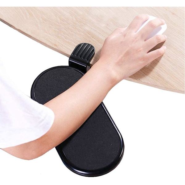 Ergonomisk armlæn til skrivebord - Armrest Pad roterende håndledsstøtteholder (sort)