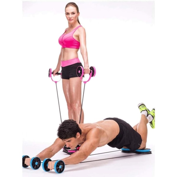 Rullövningstränare Dubbel Ab Roller Wheel Fitnessutrustning Träna Kärnbukmuskeltränare Fitness Tränare
