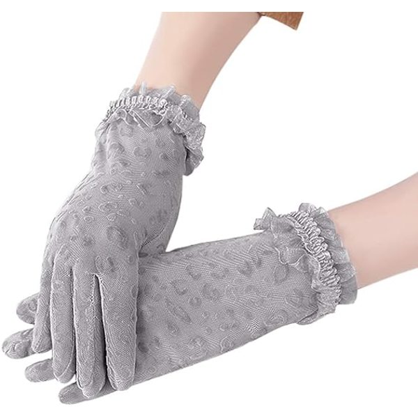 Grå - Damhandskar Spets Bröllopshandskar Sommar Solhandskar Körhandskar Eleganta Balhandskar Kvällshandskar