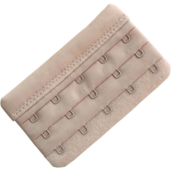 Beige Sæt af 3 Bløde Komfortable BH-Forlængere 5 Kroge, 5,9 cm x 9,4 cm