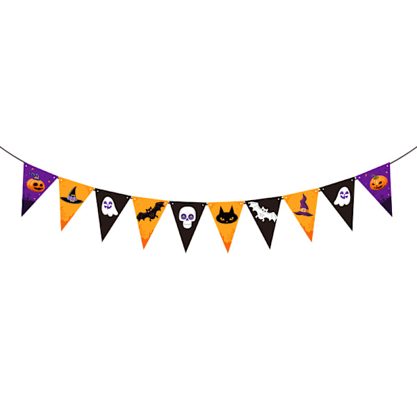 2 stk. Halloween pull flag dekoration kreativ hængende