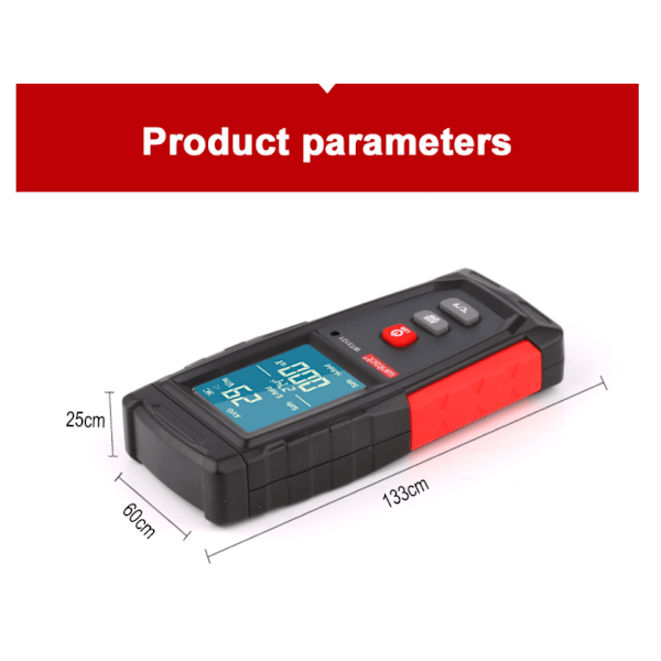 Elektrisk fält Magnetiskt fält Dosimeter, Hushålls EMF-mätare Testare, Digital LCD-skärm Elektromagnetisk vågstrålningsdetektor