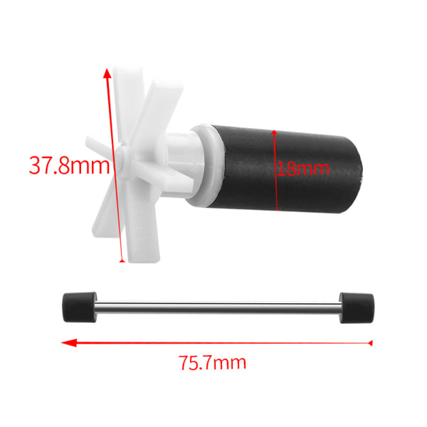 Vedenpumpun korvaava juoksupyörä, akvaarion suodattimen korvaava roottori lampipumpulle - musta
