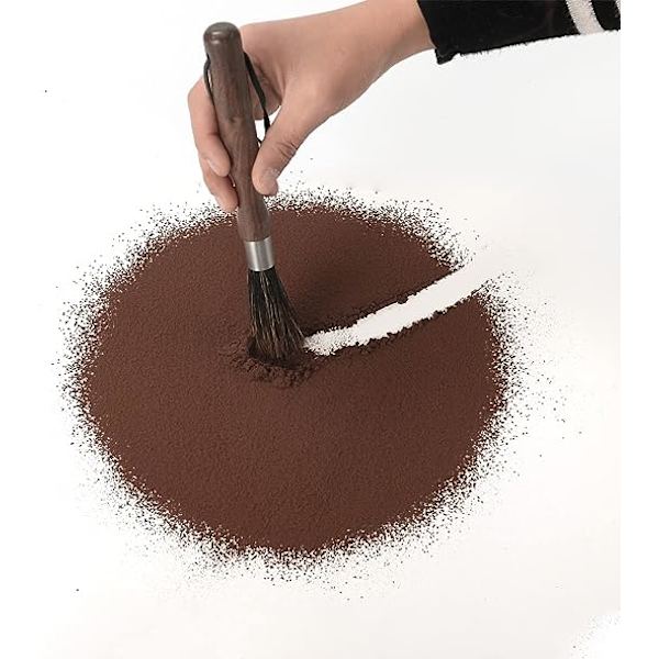 Rengjøringsbørste for kaffekvernfilterholder og espressomaskin Elegant design med trehåndtak