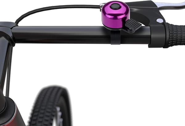 Cykelklokke i aluminium, lilla og blå