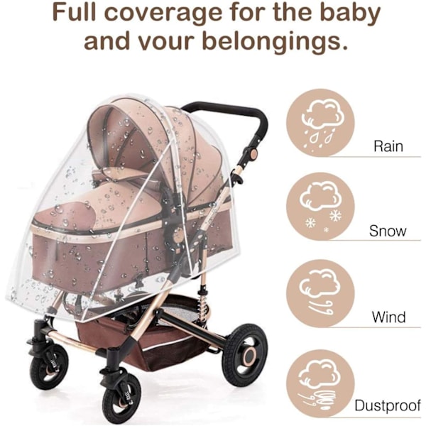 Universell regnskydd för barnvagnar, vattentätt och hållbart babyskydd regnskydd, utomhus rese regnskydd för barnvagnar, barnvagnar, baby rese wea