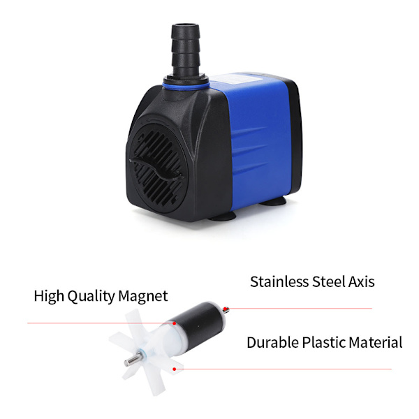 25W 1500L/h AC220-240V multifunktionell nedsänkbar vattenpump för akvarier, dammar, trädgårdsfontäner, hydroponiska system