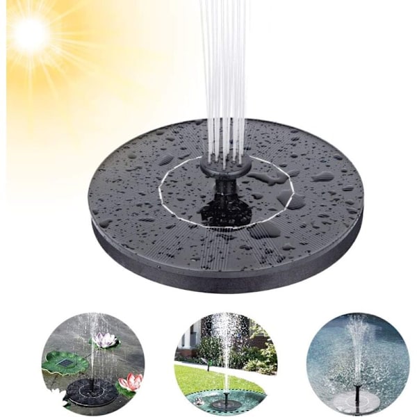 Udendørs Solar Springvand, Solar Dam Vandpumpe med 7 Springvandsstile, Mini Flydende Springvand med Solpanel til Akvarium Have Dam Fuglebad, Fugl