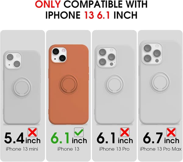 Kompatibel med iPhone 13 Deksel, (Korall Oransje)