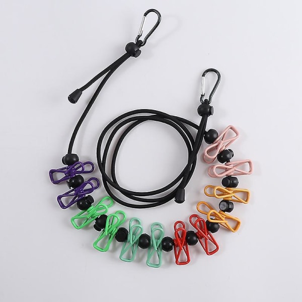 Portable Clothes Line, Elastic Travel Washing Line, Adjustable Retractable Windproof Rope Clothes Line With 12 Wire Clips