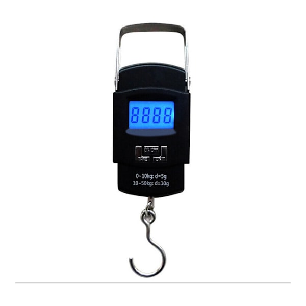 LCD digital LCD vægt på 110 lb/50 kg til bagage, kuffert, elektronisk vægt, digital vægt, rejsevægt, postfiskevægt med baggrundsbelyst LCD