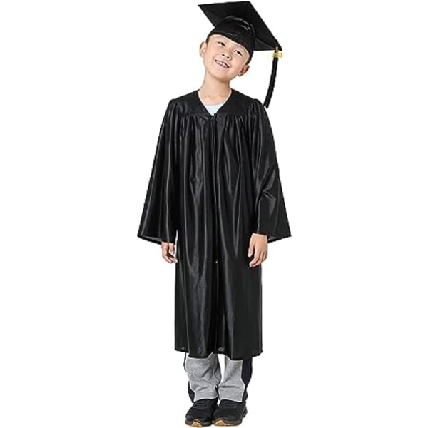 Førskole Toga Graduation Toque Børnekostumefotografering Sort