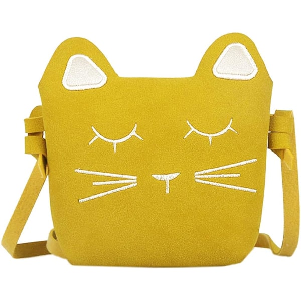 Cat Little Girls -olkalaukku (keltainen), söpö kissan korvat Messenger B
