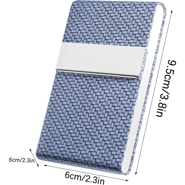 Sininen - Ruostumattomasta teräksestä valmistettu käyntikorttikotelo miehille ja naisille