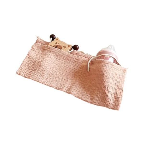 1-delt hængende organizer (pink) ， Hængende opbevaring til babyseng ， Babysengs-organizer, Hængende babyseng til børneseng, opbevaring