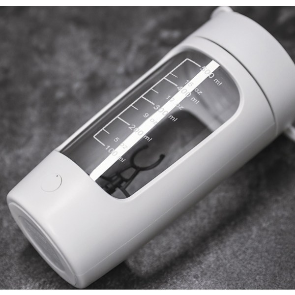 Hvid 650ml Fitness Kop Elektrisk Blandekopper Automatisk Bærbar Elektrisk Blandekopper Mælk Juice Kaffe Kop Blender Flaske