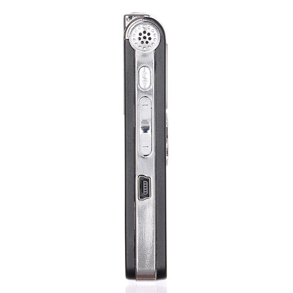 Diktafon Bærbar Digital Optager Stemmeoptager 8GB Lydoptager MP3-afspiller LCD Diktafon (Sølvfarve)