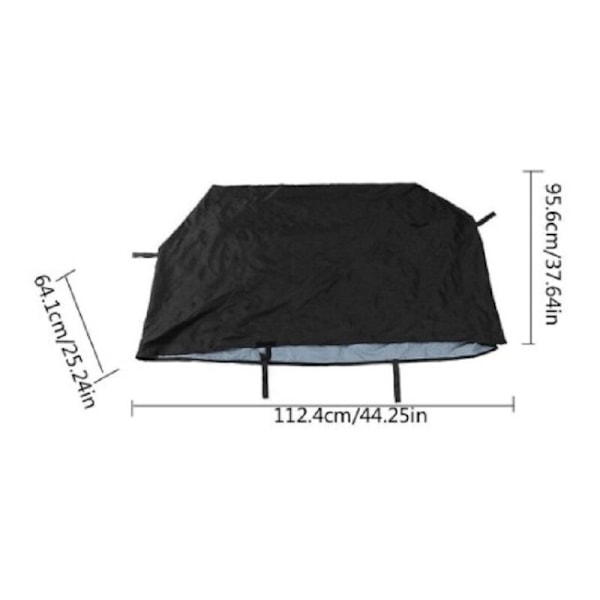 Det vandtætte cover til Weber Q3000 og Q2000 grill med dimensionerne 112,4 x 64,1 x 95,6 cm er ideelt til udendørs brug i haven.