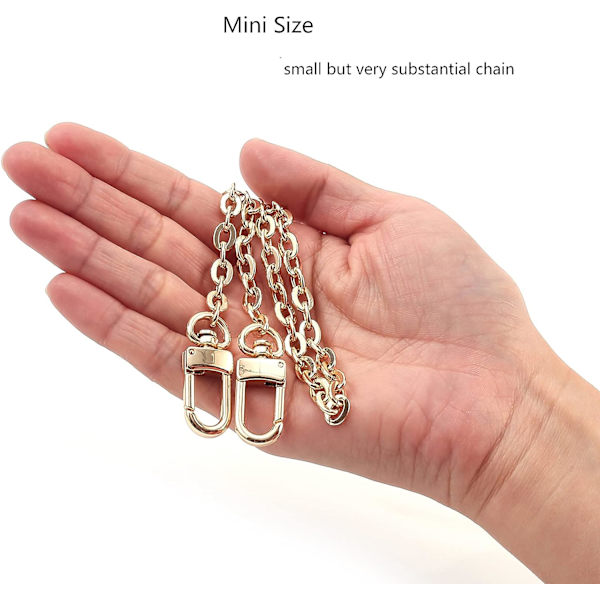 Mini kopparväska kedja axelväska crossbody rem väska tillbehör charm dekoration (guld, 110 cm)