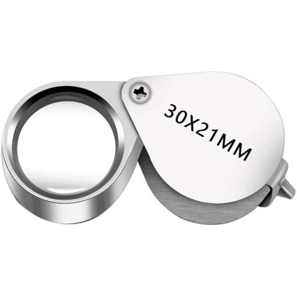 1 stk. juveler lup - lup 30 x 21 mm Antik linse smykke - Lommelup 30x - Sammenfoldelig glas lup