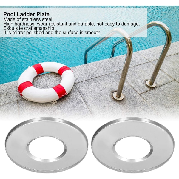 1,7 tum 2 stycken pool stege täckplatta för stege slang pool ledstång ersättning