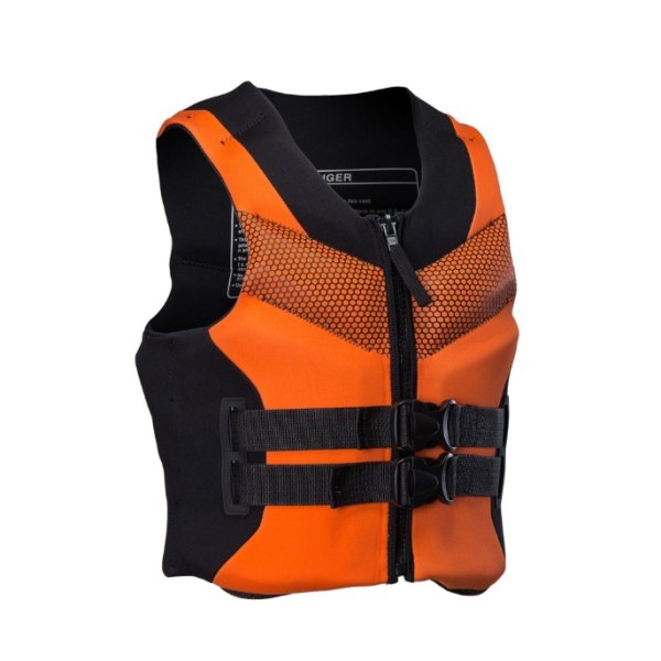 Orange størrelse 2XL voksen redningsvest svømning rafting snorkling havfiskeri opdrift vest let og tyndt svømmeudstyr