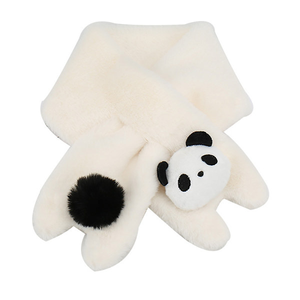 Sød tegneserie panda plys tørklæde elegant kryds tørklæde efterår og vinter koldt varmt plys tørklæde