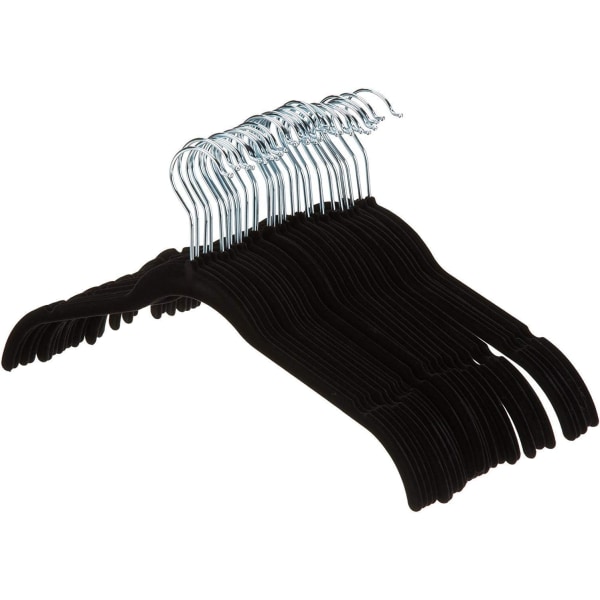 Pack of 10 Black Velvet Shirt/Dress Hangers