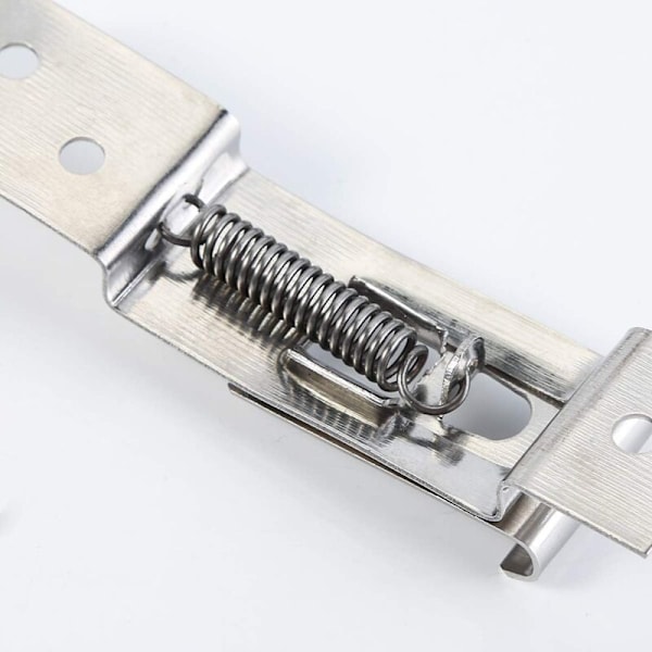 To Trailer Nummerpladeholdere, Et Par Fjederbelastede Rustfri Stål (120mm) Dyb Nummerpladeholdere