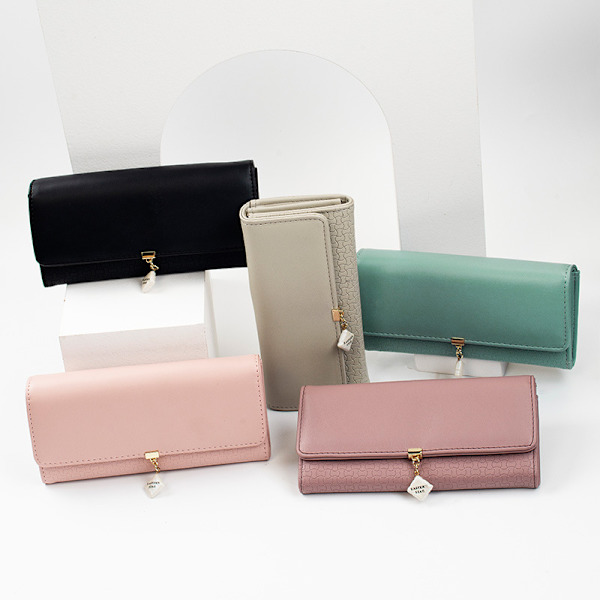 Naisten lompakot Suuret naisten lompakot Suuri kapasiteetti Elegantit naisten lompakot Pitkät naisten lompakot puhelin taskulla tummanpunainen