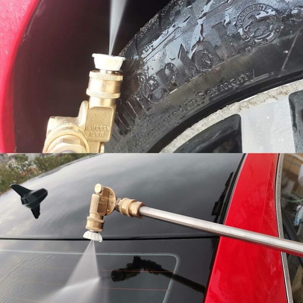 Rensmunstycke för hängrännor, vridkoppling för högtryckstvättmunstycke, 180 graders rotation, snabbanslutning 1/4\", 4500 psi