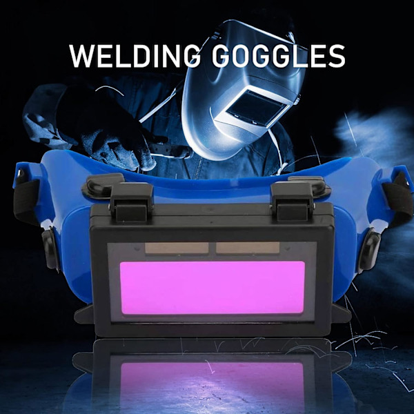 Svetsglasögon (blå), automatisk solskyddande ögonmask svetsglasögon