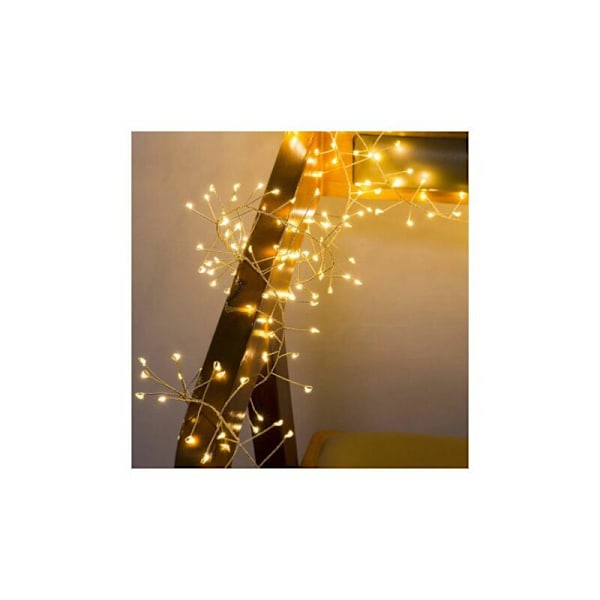 LED Fyrverkeri Fairy Light Vattentät Ljusslinga 8 lägen Julgran Hus Hem Högtidsdekoration USB GUIRLAND (5 m 200 LED, kall)