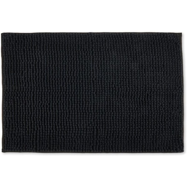 Mjuk Beröring Halkfri Badrumsmatta Svart 40 x 60 cm