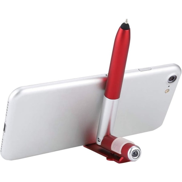 Kapacitiv pen, 4 i 1 kapacitiv kuglepenne med touchskærm med LED-lys til tablet, foldbar kapacitiv stylus, pen pen/mobiltelefonholder