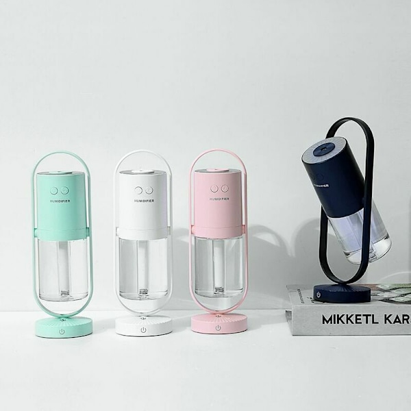 Sjelden perle mini skrivebordsluftfukter stille luftfukter lumidifier lumidifier med negativ ion luftfukter USB, rosa, rosa, rosa